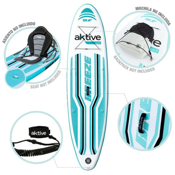 Tabla de Paddle Surf Hinchable con Accesorios Aktive 3 Tabla de Paddle Surf Hinchable con Accesorios Aktive 3