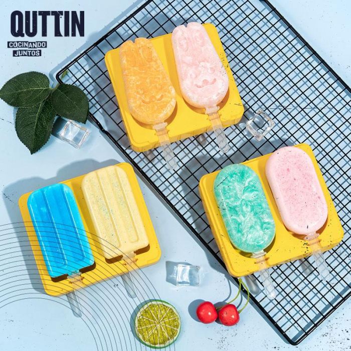 Quttin Molde de Helado Doble de Silicona, 13.3 x 11.5 x 3 cm (24 Unidades) 9