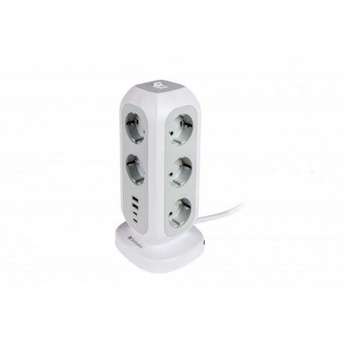 Verbatim Regleta De Enchufes Con 11 Tomas Con Interruptor Cable 2 M + 2 Ubs-C Y 2 Usb-A Blanco 1 Verbatim Regleta De Enchufes Con 11 Tomas Con Interruptor Cable 2 M + 2 Ubs-C Y 2 Usb-A Blanco 1