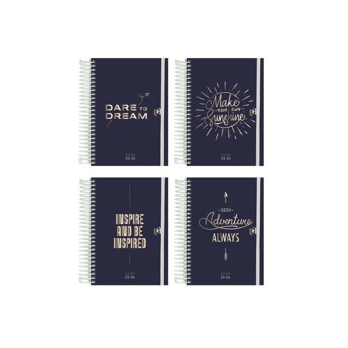 Agenda Escolar (2025-26) Oxford So Chic Espiral Tapa Extradura Con Goma 8º D/P Surtido (4 Mod.)