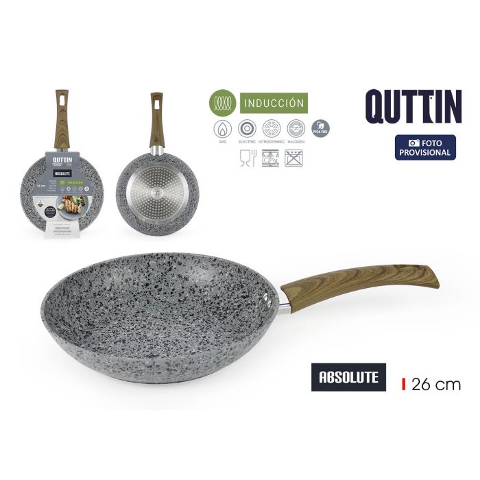 Sartén 26 cm aluminio forjado Inde Absolut Quttin (6 Unidades) Sartén 26 cm aluminio forjado Inde Absolut Quttin (6 Unidades)