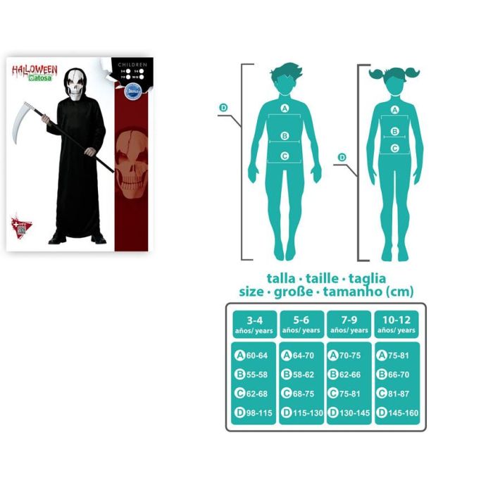 Disfraz Fantasma Túnica Con Capucha Con Máscara Niño Infantil 10-12 Años 3 Disfraz Fantasma Túnica Con Capucha Con Máscara Niño Infantil 10-12 Años 3