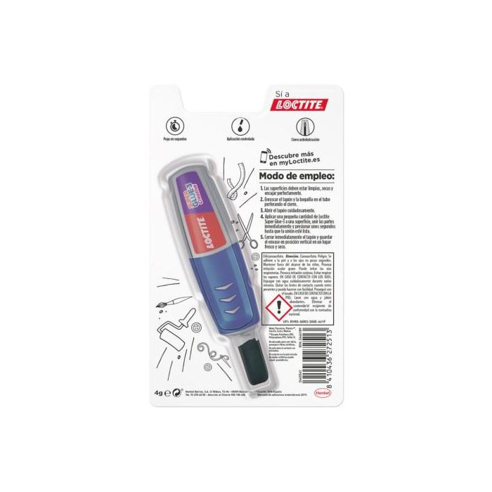 Loctite Super glue 3 perfect pen Adhesivo Instantáneo Universal Máxima Fuerza Unión Transparente 3g 1
