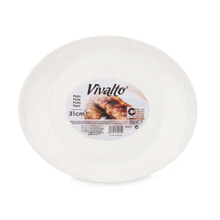Plato Ovalado para Carne Opal Blanco 31 cm - Vivalto (18 Unidades) 2 Plato Ovalado para Carne Opal Blanco 31 cm - Vivalto (18 Unidades) 2