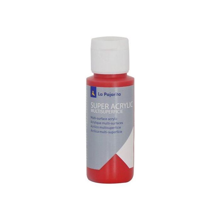 Pintura Acrilica La Pajarita 60 Ml (Bote) Rojo A-08 (Set de 6)