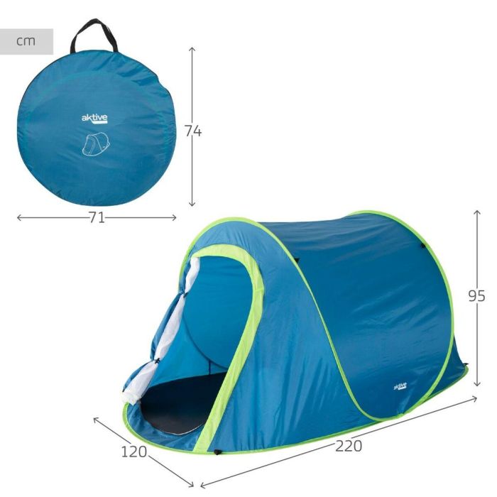 Tienda de Campaña Aktive 120 x 95 x 220 cm (2 Unidades) 3 Tienda de Campaña Aktive 120 x 95 x 220 cm (2 Unidades) 3