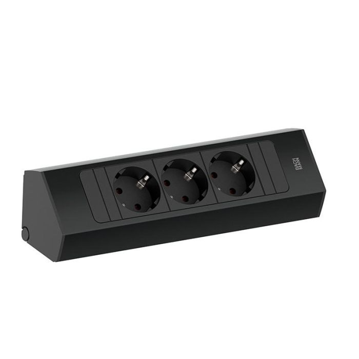 Bachmann 3Xtt Regleta Esquinera Casia 2 con 3 Enchufes Schuko Negra, Cable 2m para Cocina y Espacios Reducidos 0 Bachmann 3Xtt Regleta Esquinera Casia 2 con 3 Enchufes Schuko Negra, Cable 2m para Cocina y Espacios Reducidos 0