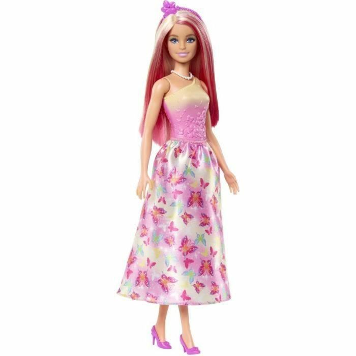 Barbie HRR08 Muñeca Princesa Dreamtopia con Pelo Rosa y Rubio, Falda de Mariposas, Accesorios para Niños +3 años 1 Barbie HRR08 Muñeca Princesa Dreamtopia con Pelo Rosa y Rubio, Falda de Mariposas, Accesorios para Niños +3 años 1