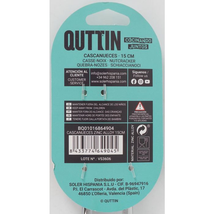 Quttin Cascanueces de Aleación de Zinc 15 cm (24 Unidades) 8