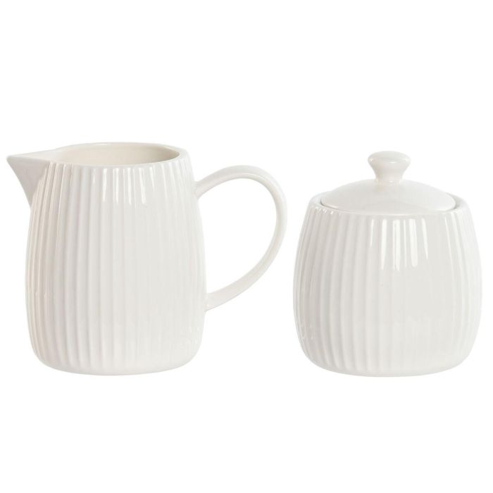 Azucarero Urban DKD Home Decor Blanco 7.6 x 9 x 12 cm Set de 2 Azucarero Urban DKD Home Decor Blanco 7.6 x 9 x 12 cm Set de 2