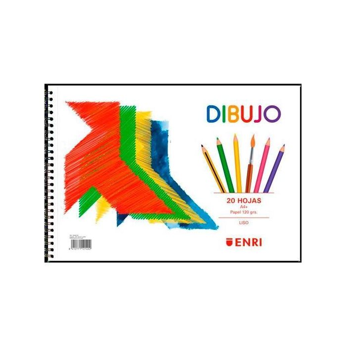 Enri Bloc De Dibujo Espiral Pajarita 20H A4+ 120 gr Liso Microperforado Blanco Enri Bloc De Dibujo Espiral Pajarita 20H A4+ 120 gr Liso Microperforado Blanco