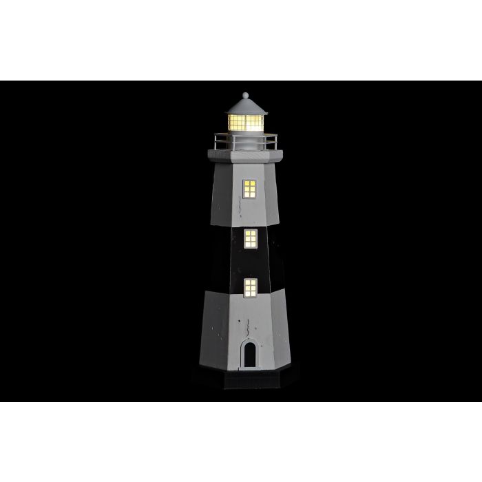 DKD Home Decor Decoración Luminosa Faro Atlantico Lurima Blanco Negro Madera LED 14 x 42 x 16 cm 1 DKD Home Decor Decoración Luminosa Faro Atlantico Lurima Blanco Negro Madera LED 14 x 42 x 16 cm 1