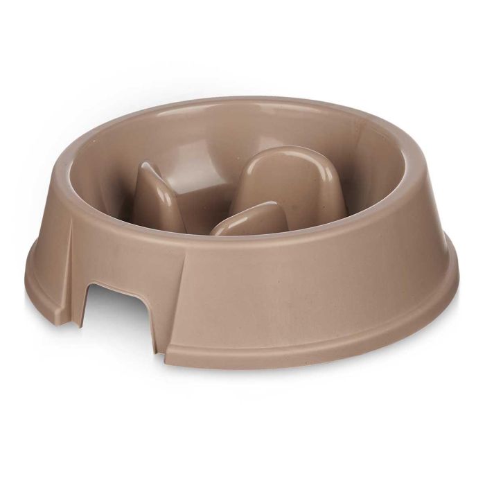 Comedero Plastico Alimentacion Lenta Beige Mascow 27X7CM (12 Unidades) 1 Comedero Plastico Alimentacion Lenta Beige Mascow 27X7CM (12 Unidades) 1