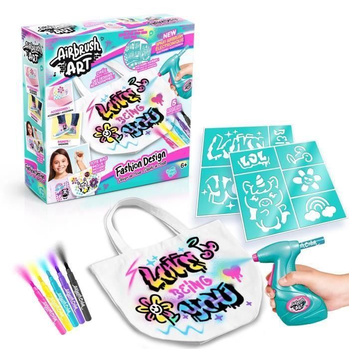 Canal Toys CTAIR016 Airbrush Art Kit de diseño de moda con spray electrónico, plantillas y rotuladores 0 Canal Toys CTAIR016 Airbrush Art Kit de diseño de moda con spray electrónico, plantillas y rotuladores 0