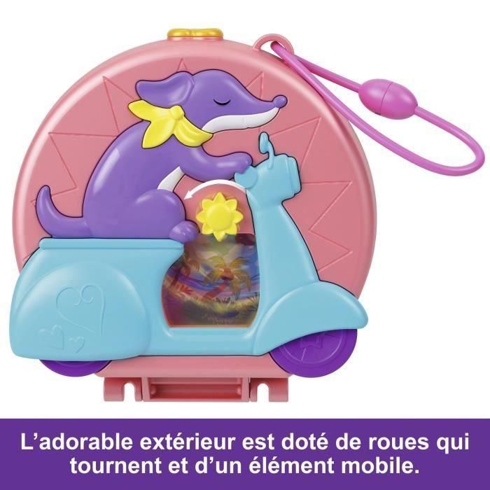 Polly Pocket - Ciclomotor Adventure - Caja 2 minifiguras y animal HWN98 3