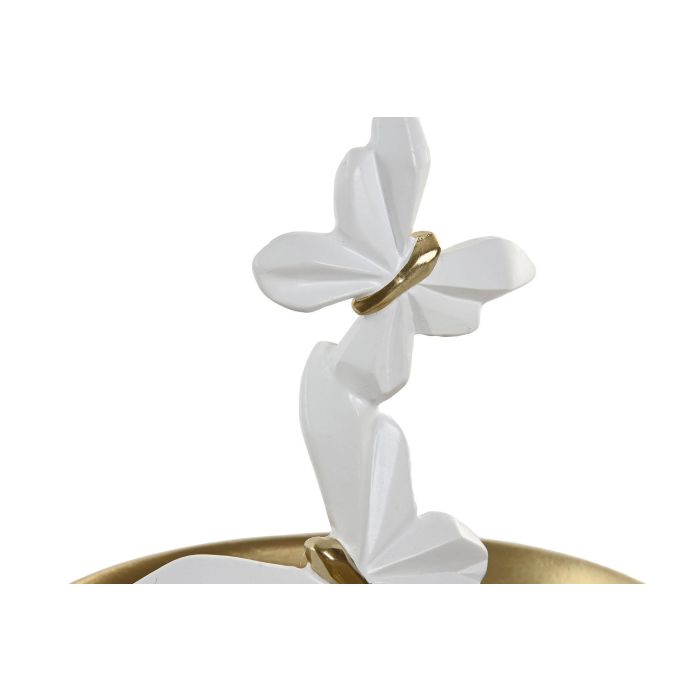 Bandeja Vaciabolsillos Shabby DKD Home Decor Dorado Blanco 14.5 x 14 x 14.5 cm (4 Unidades) 2