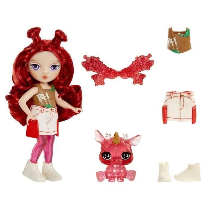 Rainbow High LIT35051543381 Muñeca Littles Rainbow Fantasy Fairies - Manzana (Roja) 2