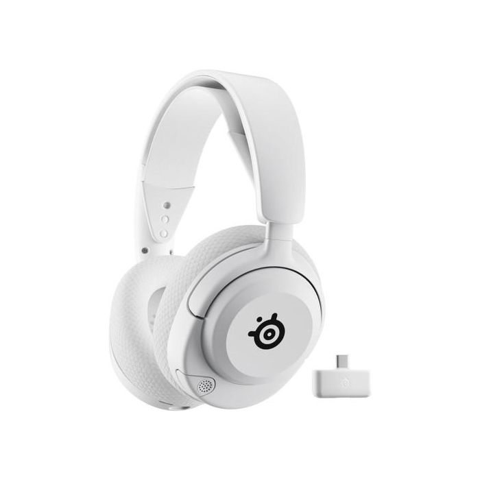 SteelSeries Arctis Nova 5P Wireless - Auriculares Gaming, Controladores magnéticos de neodimio, 100+ preajustes de Audio, Batería de 60 Horas, PS5/PS4/PC/móvil - Blanco (61674)