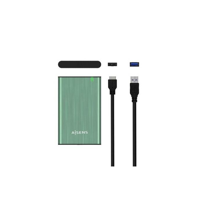 Aisens ASE-2525SGN Caja Externa Disco Duro 2.5" USB 3.0 5.0Gbps UASP SATA Aluminio Sin Tornillos Verde 4 Aisens ASE-2525SGN Caja Externa Disco Duro 2.5" USB 3.0 5.0Gbps UASP SATA Aluminio Sin Tornillos Verde 4