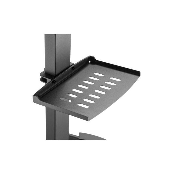 Fonestar STS-4244N Soporte de Suelo Orientable Inclinable con Ruedas para TV 32-65" hasta 35kg con Bandeja Multimedia y Altura Ajustable 4