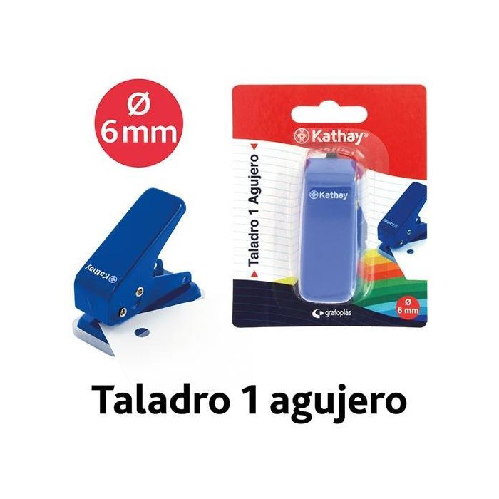 Grafoplás Taladro Kathay 1 Agujero Ø6 mm 10 Hojas Azul Blíster