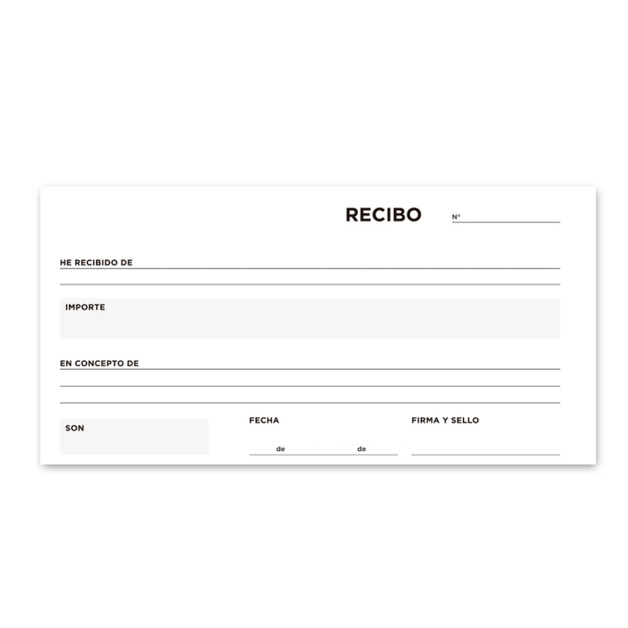 Liderpapel T236 Talonario de Recibos Original y Copia 3/F Apaisado 205x102mm 60g 1