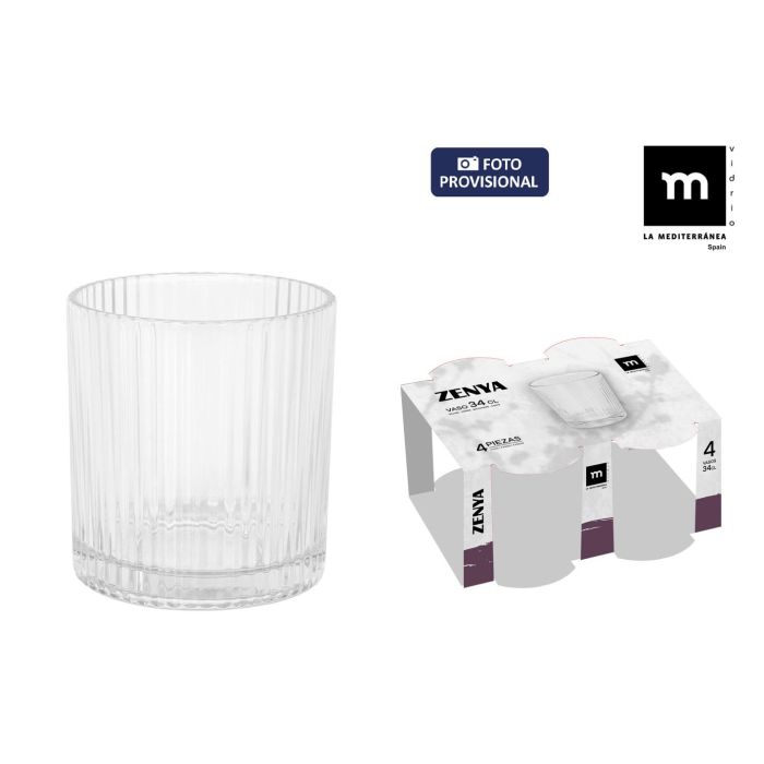 Set 4 Vasos "Zenya" 340Cc (6 Cajas) 0 Set 4 Vasos "Zenya" 340Cc (6 Cajas) 0