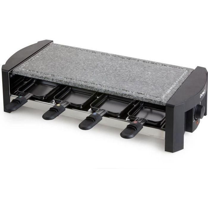 Maquina Raclette DOMO DO9039G - 8 Personas - Piedra pulida - 1300W Maquina Raclette DOMO DO9039G - 8 Personas - Piedra pulida - 1300W