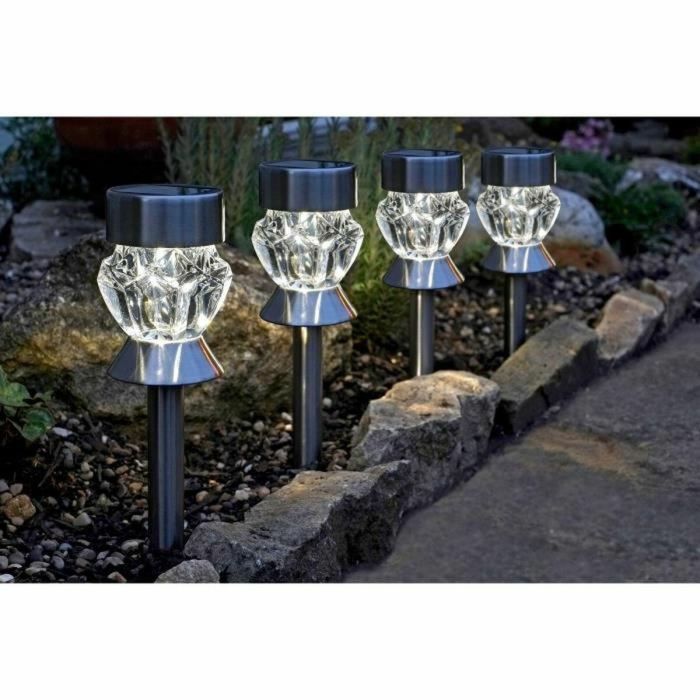 Smart Garden Lámpara Solar de Vidrio Cristalino, Pack de 4 2 Smart Garden Lámpara Solar de Vidrio Cristalino, Pack de 4 2
