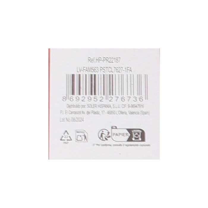 LAV Copa de Vino 48 cl Pie Rojo, Diámetro 7.2 cm x Altura 22 cm, 281 g (24 Unidades)