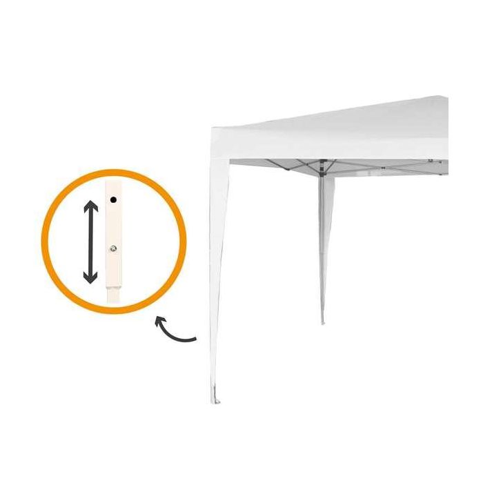Cenador plegable poliester blanco aktive 300x300x250 cm 3 Cenador plegable poliester blanco aktive 300x300x250 cm 3