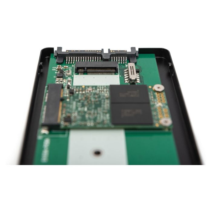 Digitus Adaptador 2.5" SATA M.2 o mSATA Caja Externa para SSD Color Negro Digitus Adaptador 2.5" SATA M.2 o mSATA Caja Externa para SSD Color Negro