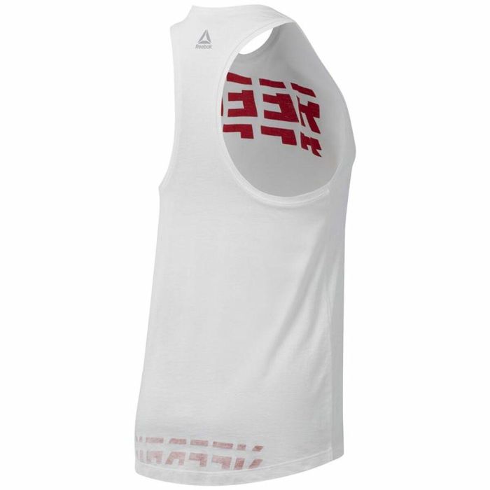 Camiseta para Mujer sin Mangas Reebok Wor Meet You There Blanco XS 1