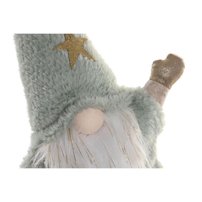 DKD Home Decor Figura Decorativa de Navidad Gnomo Alpina Poliéster Verde Blanco para Hogar 55 cm Alto x 26 cm Ancho x 12 cm Largo 2