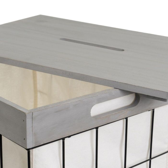 Juego de Cestos Gris Poliéster Hierro Madera MDF 800 ml 2 L 3 L 6 L 1,2 L 42 x 31 x 54 cm 1 Juego de Cestos Gris Poliéster Hierro Madera MDF 800 ml 2 L 3 L 6 L 1,2 L 42 x 31 x 54 cm 1