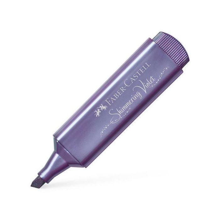 Faber Castell Marcador Textliner 46 Metálico Violeta - Resaltador de Texto (Paquete de 10) (10 Unidades)