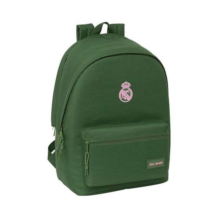 Safta Mochila Doble Portátil 15,6" con USB, Real Madrid Chica Caqui, 31x44x18 cm 5