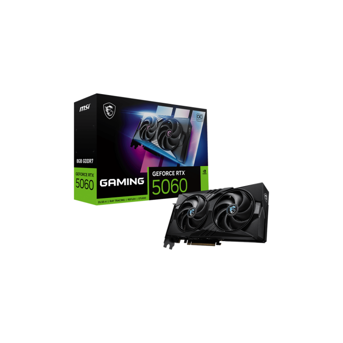 MSI GeForce RTX 5060 8G GAMING OC NVIDIA 8 GB GDDR7, 912-V537-005, PCI Express x16 5.0, 2 Ventiladores, Overclocked 0 MSI GeForce RTX 5060 8G GAMING OC NVIDIA 8 GB GDDR7, 912-V537-005, PCI Express x16 5.0, 2 Ventiladores, Overclocked 0