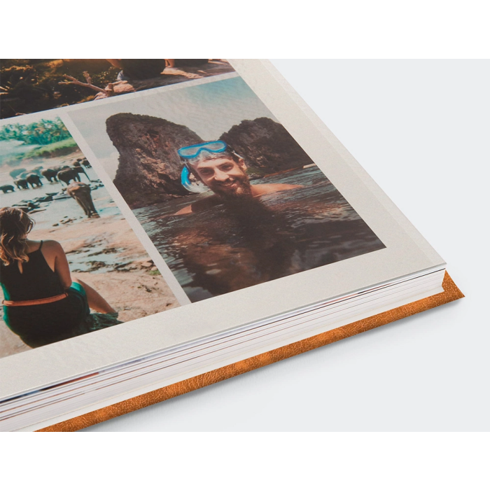 Liderpapel Álbum de Fotos Serie Classic con Anillas y 20 Hojas Autoadhesivas, Color Marrón 9