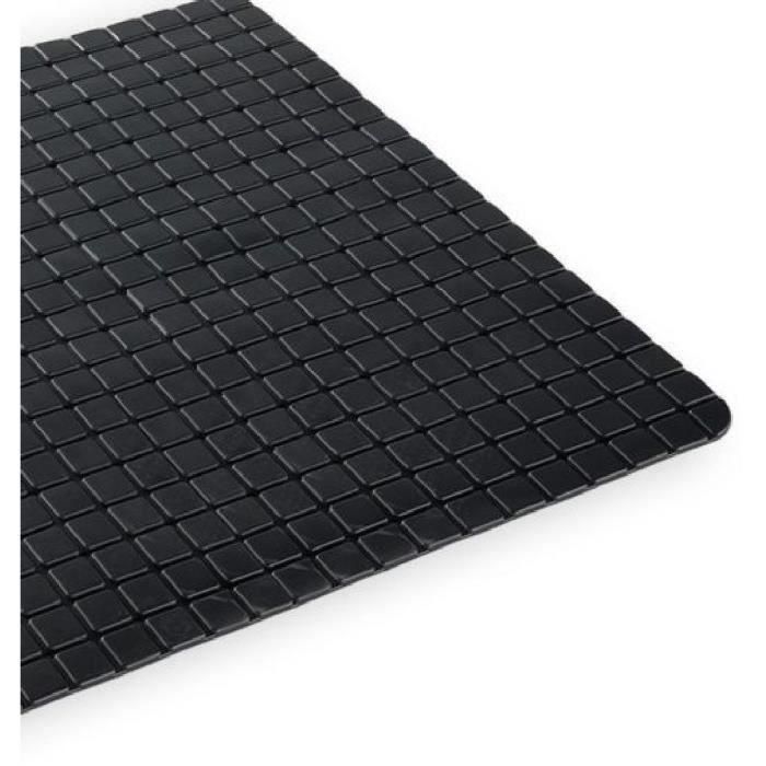 Today TOD3574641271602 Alfombrilla antideslizante para baño o ducha, 40 x 60 cm, rectangular, negra 1
