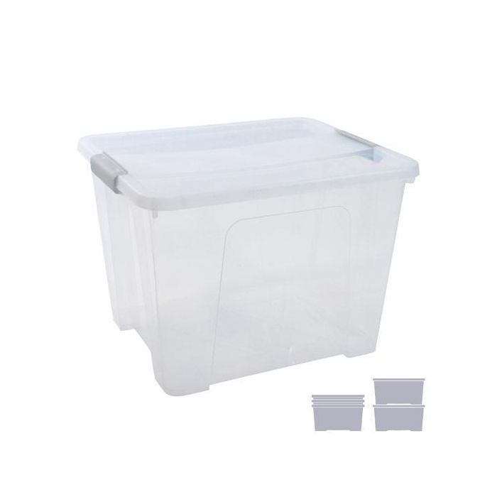 Archivo 2000 Caja De Almacenaje 32 L Apilable Y Encajable C-Tapa 360x420x300 mm Pp Cristal Transparente Archivo 2000 Caja De Almacenaje 32 L Apilable Y Encajable C-Tapa 360x420x300 mm Pp Cristal Transparente