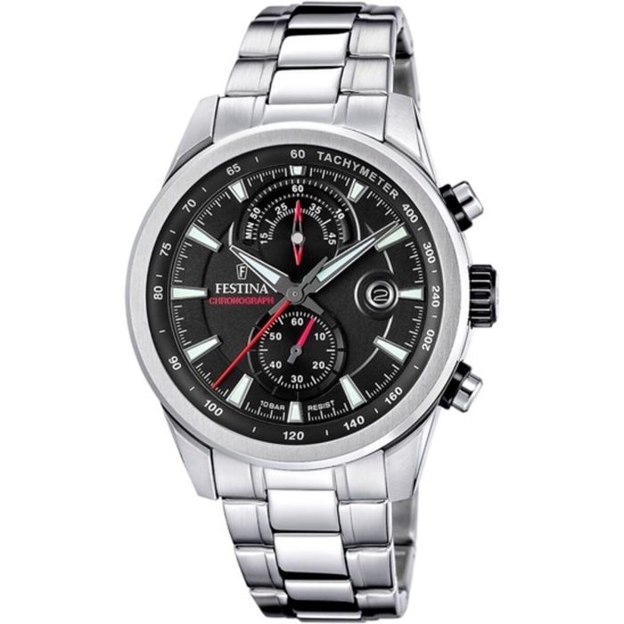 Reloj Hombre Festina F20694/6 Negro Plateado Reloj Hombre Festina F20694/6 Negro Plateado