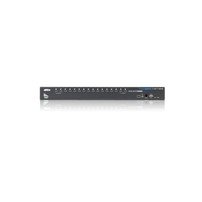 Aten CS17916 Conmutador KVM Switch HDMI USB 16 Puertos Consola Única Control hasta 16 Ordenadores con Puerto Periférico 2 Aten CS17916 Conmutador KVM Switch HDMI USB 16 Puertos Consola Única Control hasta 16 Ordenadores con Puerto Periférico 2