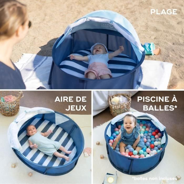 Babymoov Babyni Mariniere, Zona de Juegos Portátil Anti-UV SPF 50+ y Cuna de Viaje Plegable Pop-Up 2 en 1 desde Nacimiento con Mosquitera 3