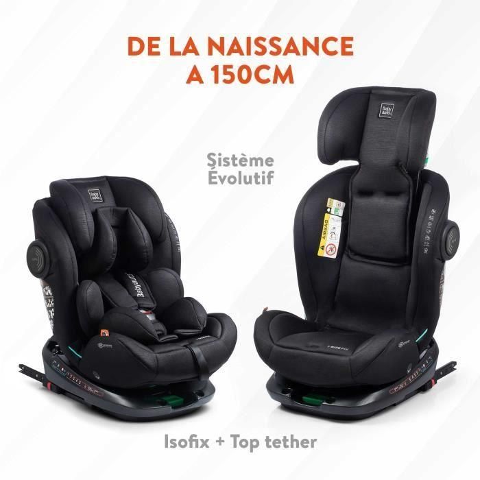 Silla de coche - BABYAUTO - GYRO BLACK LINE EMBOSSED - Desde el nacimiento hasta los 12 años - 0-36 kg - I-Size - ISOFIX - Giratoria 360° - R129 2 Silla de coche - BABYAUTO - GYRO BLACK LINE EMBOSSED - Desde el nacimiento hasta los 12 años - 0-36 kg - I-Size - ISOFIX - Giratoria 360° - R129 2