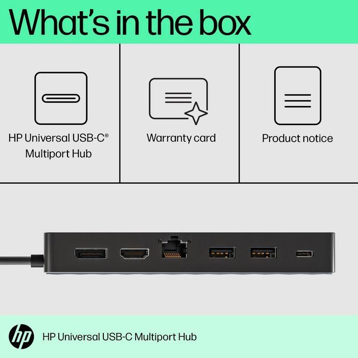 HP Universal USB-C Multiport Hub con 7 Puertos, Passthrough de Datos y Alimentación, Soporte Dual 4K HDMI 2.0 y DisplayPort 1.2 para PC 4 HP Universal USB-C Multiport Hub con 7 Puertos, Passthrough de Datos y Alimentación, Soporte Dual 4K HDMI 2.0 y DisplayPort 1.2 para PC 4