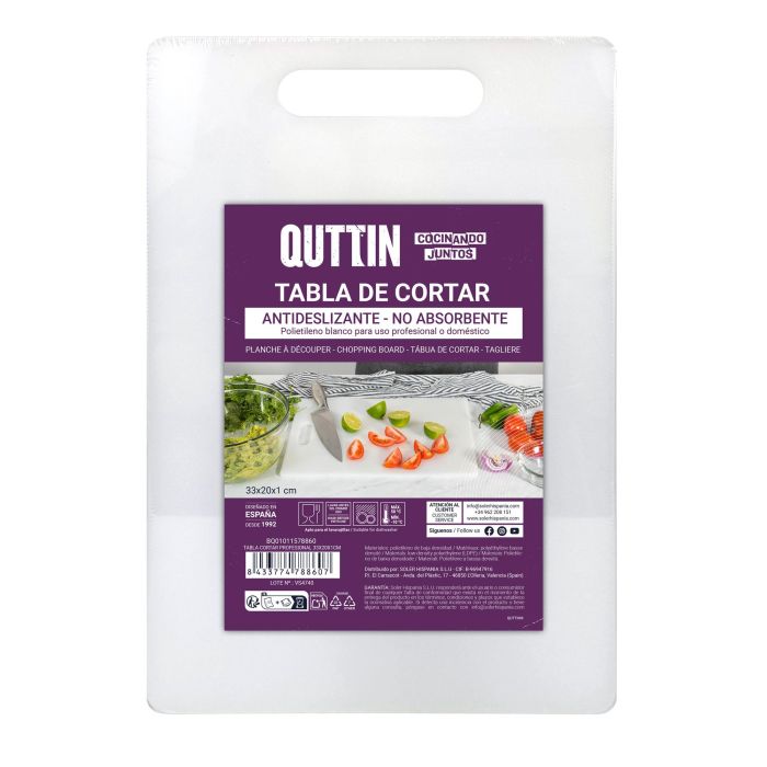 Quttin Tabla de Cortar Profesional de 33 x 20 x 1 cm para Cocina (18 Unidades) 5