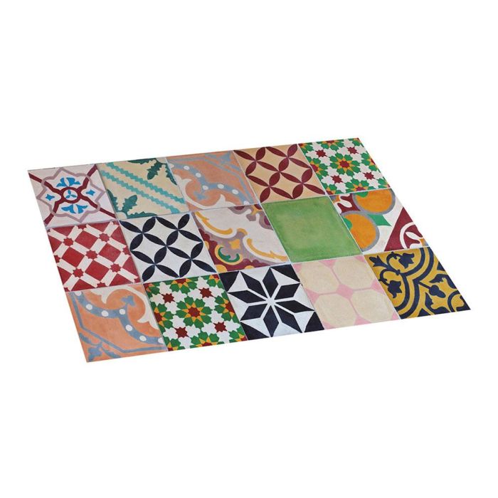 Croma Collection Alfombra vinílica mosaico 45x75 cm, antideslizante, PVC, para interior/exterior
