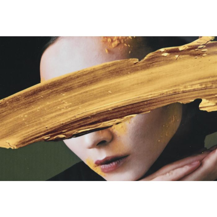 DKD Home Decor Cuadro Moderno Mujer Moderna Negro Dorado Aluminio MDF 80 x 60 cm (3 Unidades) 2