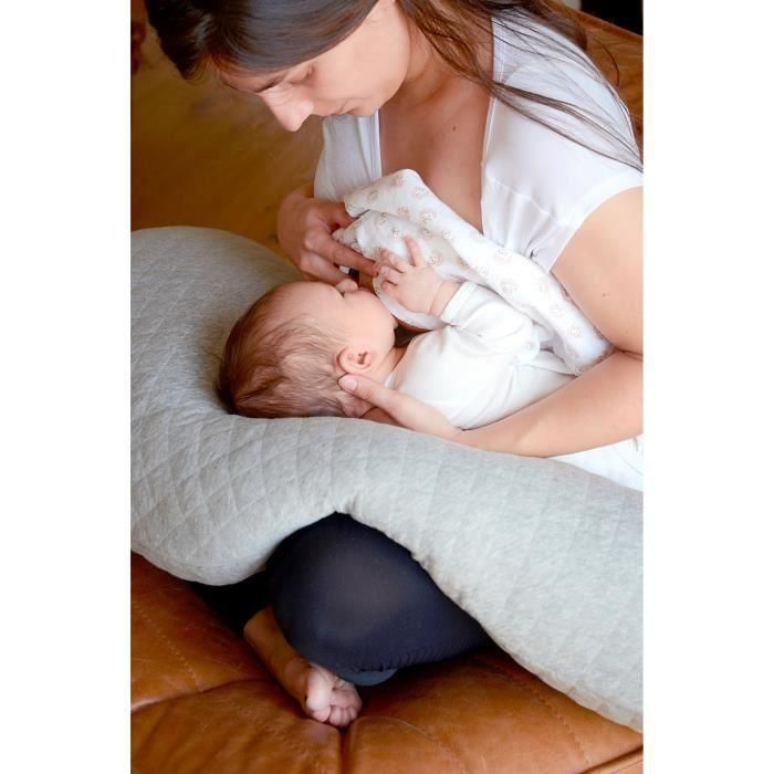 BEABA Big Flopsy Almohada de lactancia y maternidad, flor de algodón, gris jaspeado 3 BEABA Big Flopsy Almohada de lactancia y maternidad, flor de algodón, gris jaspeado 3